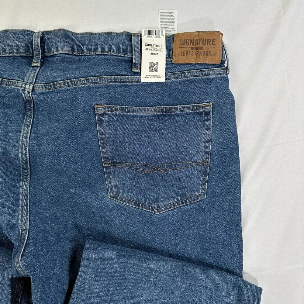 Signature Gold levis Strauss‎ Label Jeans Men's Denim Size 50x32 Relaxed